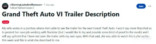 《GTA6》预告或将于下周发布；《崩铁》与炫迈联名