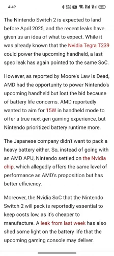Switch 2 石锤采用Nvidia芯片