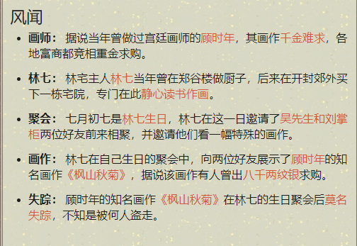 天涯明月刀手游名画寻踪案