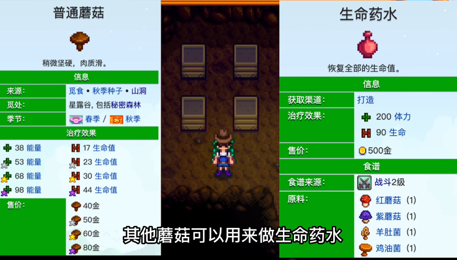 星露谷物语蘑菇洞和果蝠洞选哪个
