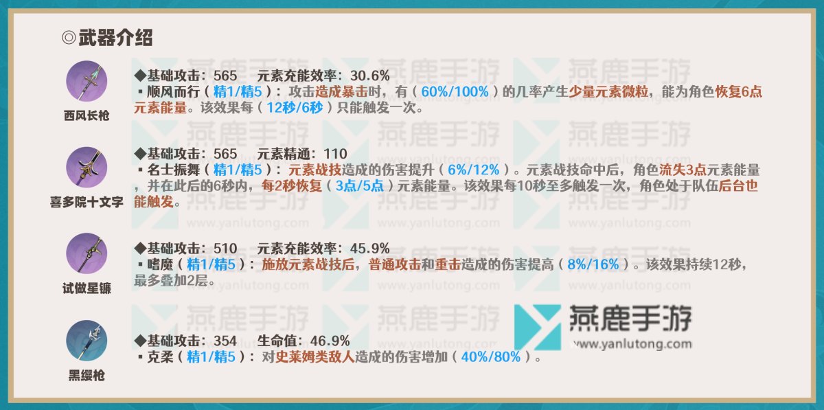 原神米卡武器推荐