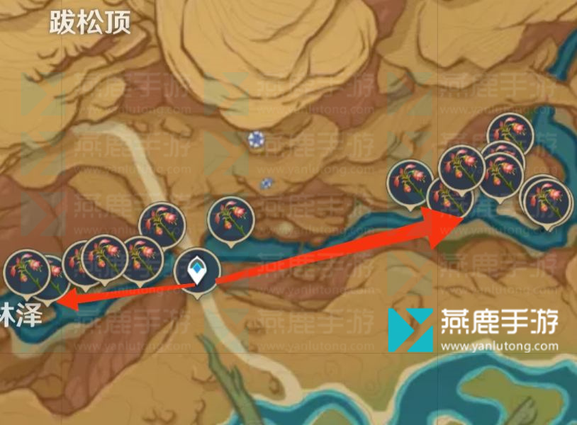 原神悼灵花采集路线图