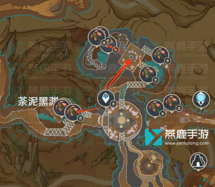 原神悼灵花采集路线图