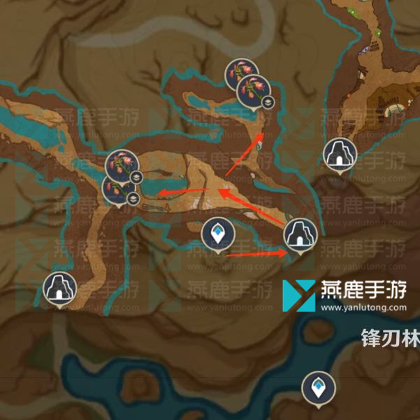 原神悼灵花采集路线图