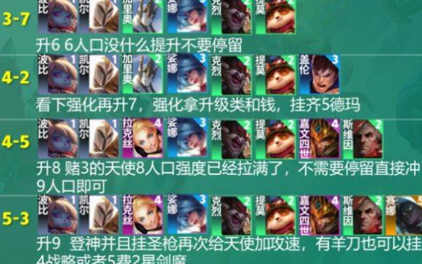 S9登顶天使阵容攻略