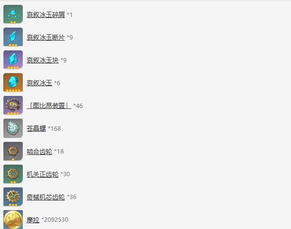 原神夏洛蒂突破材料