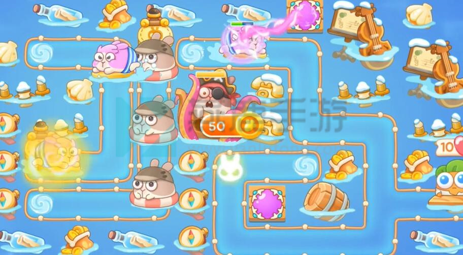 保卫萝卜4暖暖汤泉第4关攻略
