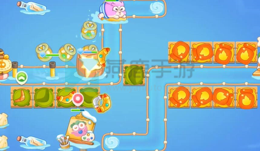 保卫萝卜4暖暖汤泉第5关攻略