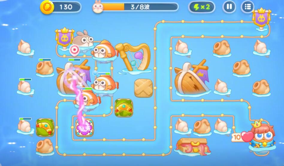 保卫萝卜4海的闺女第10关攻略