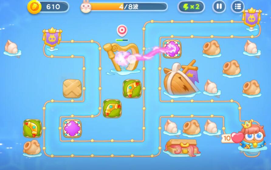 保卫萝卜4海的闺女第10关攻略