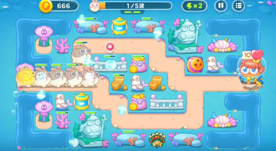 保卫萝卜4海的闺女第11关攻略