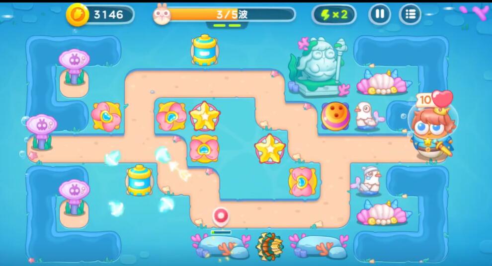 保卫萝卜4海的闺女第11关攻略