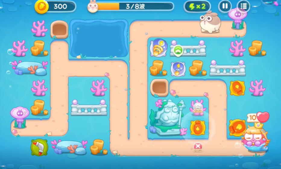 保卫萝卜4海的闺女第21关攻略