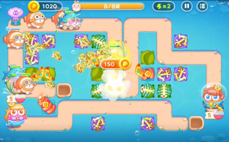 保卫萝卜4海的闺女第22关攻略