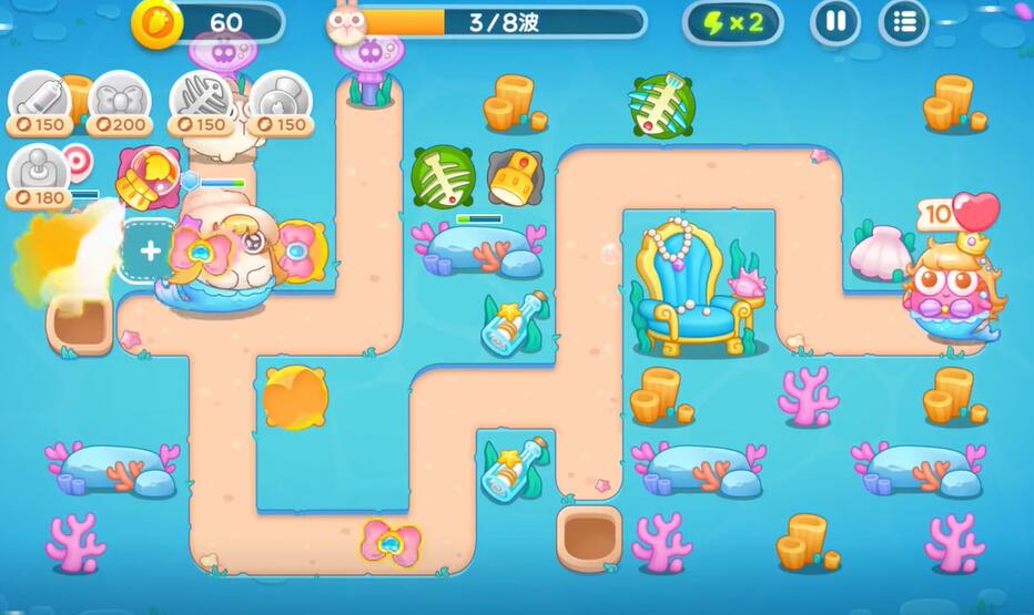 保卫萝卜4海的闺女第42关攻略