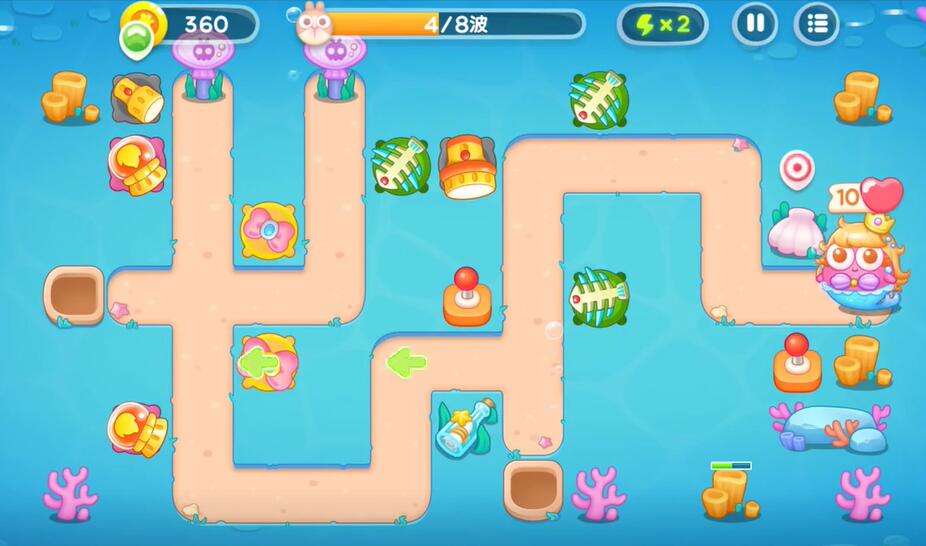 保卫萝卜4海的闺女第42关攻略