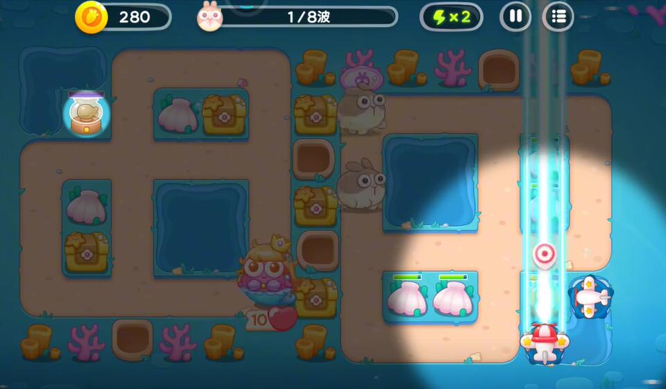 保卫萝卜4海的闺女第58关攻略