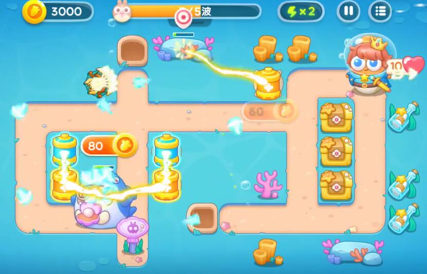 保卫萝卜4海的闺女第61关攻略