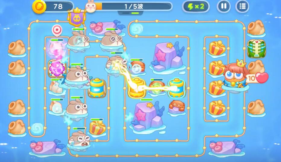 保卫萝卜4海的闺女第61关攻略