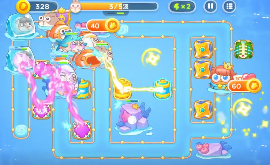 保卫萝卜4海的闺女第61关攻略