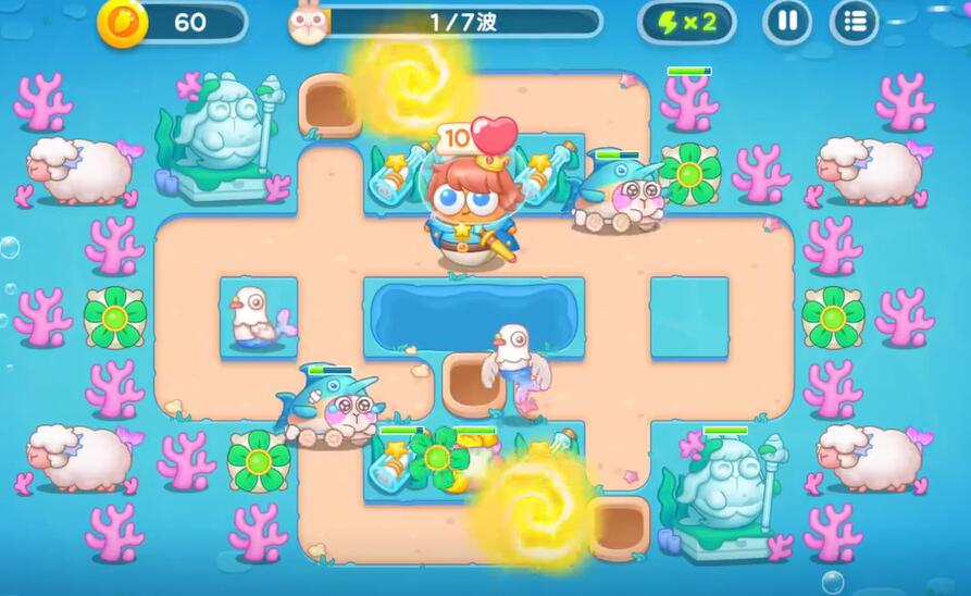 保卫萝卜4海的闺女第64关攻略