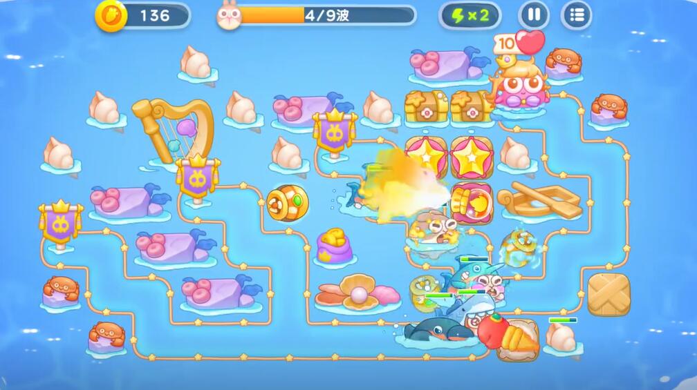 保卫萝卜4海的闺女第68关攻略