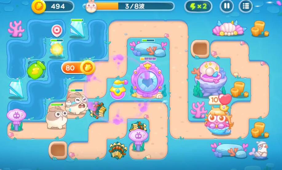 保卫萝卜4海的闺女第74关攻略