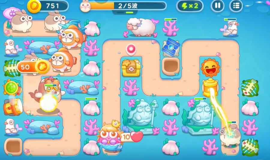保卫萝卜4海的闺女第99关攻略
