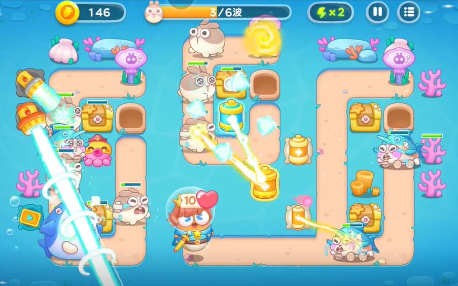 保卫萝卜4海的闺女第103关攻略