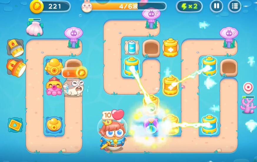 保卫萝卜4海的闺女第103关攻略