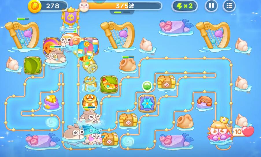 保卫萝卜4海的闺女第107关攻略