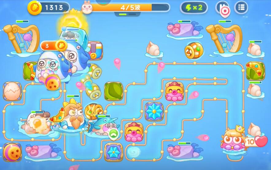 保卫萝卜4海的闺女第107关攻略