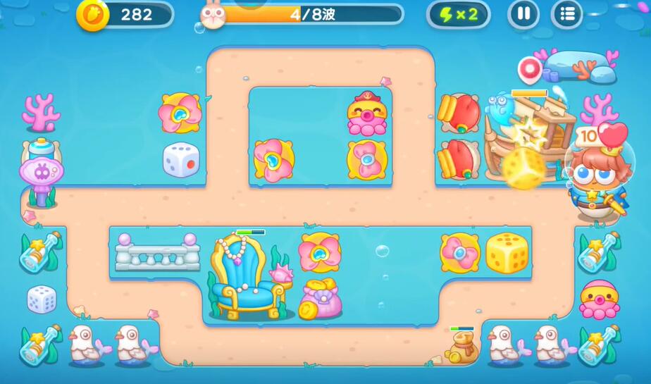 保卫萝卜4海的闺女第112关攻略