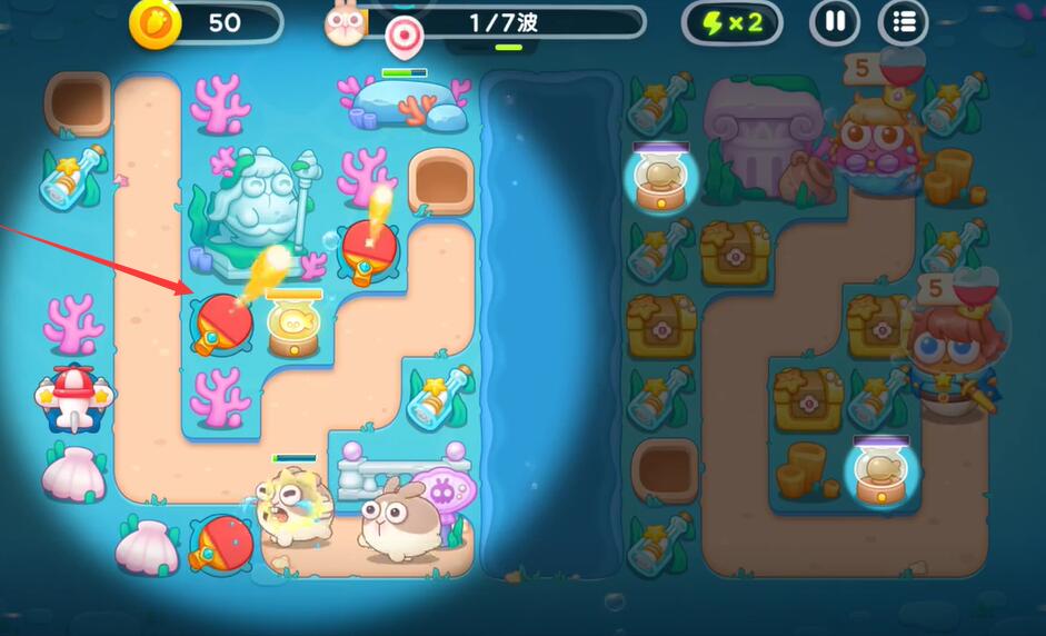 保卫萝卜4海的闺女第115关攻略