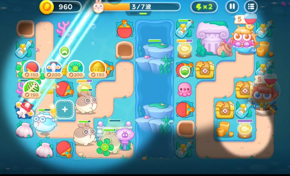 保卫萝卜4海的闺女第115关攻略