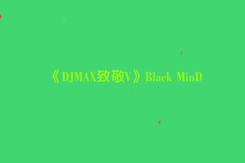 《DJMAX致敬V》Black MinD